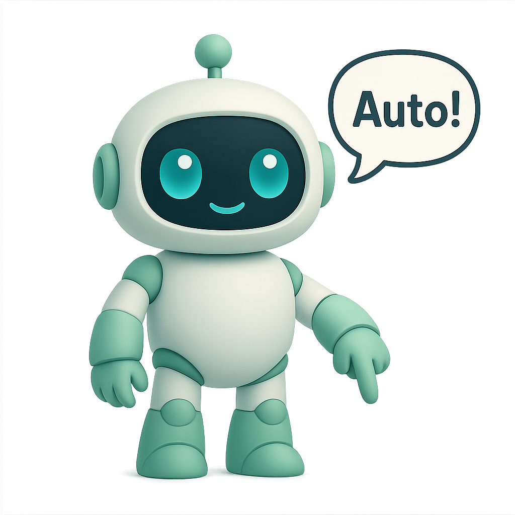 Roboter sagt Auto
